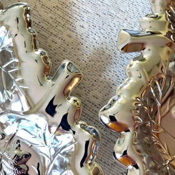 Sterling Craft Leaf Trays Vintage Set of 4 Made in Hong Kong - Picture 8 of 12